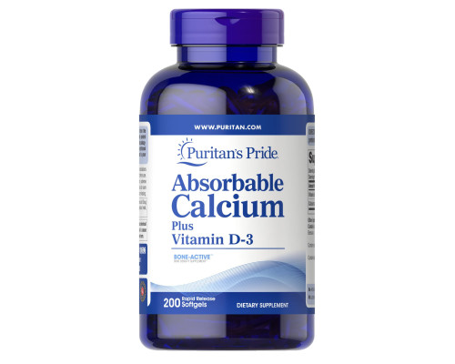 Absorbable Calcium 1200 mg Plus vitamin D3 2,5 mg - 200 Softgels