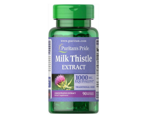 Milk Thistle 4:1 Extract 1000mg - 90softgels.