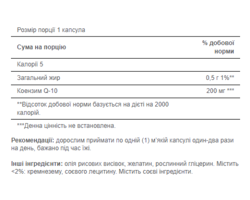 Q-SORB™ Co Q-10 200 mg - 60 Rapid Release Softgels