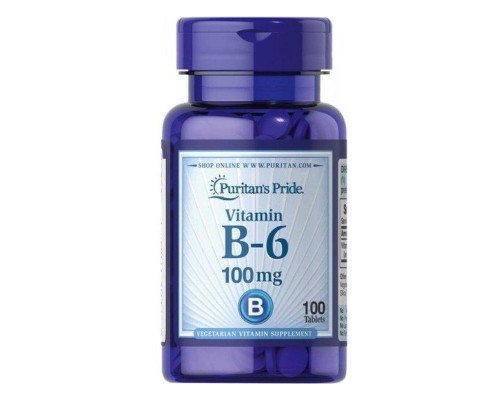 Vitamin B-6 (Pyridoxine Hydrochloride) 100mg - 100tabs