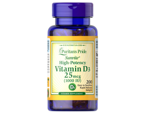 Vitamin D3 25mcg 1000IU - 200softgels