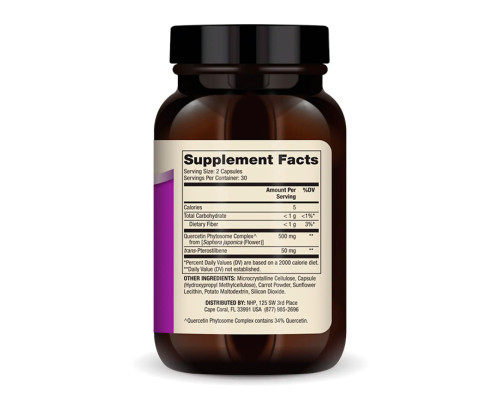 Кверцетин Quercetin and Pterostilbene Advanced - 60 caps