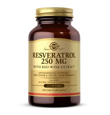 Resveratrol 250mg with Red Wine Extract - 60 softgels