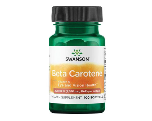 Beta-Carotene 25,000 IU (7,500 mcg RAE) - 100 Sgels
