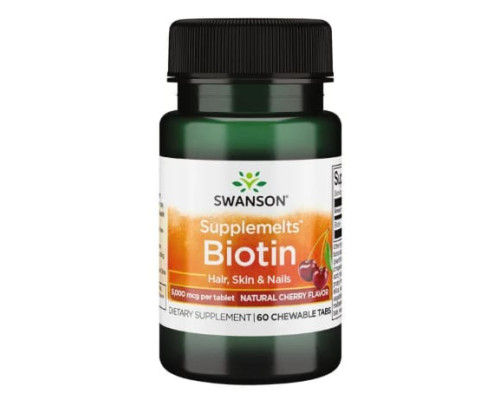 Biotin 5,000 mcg - 60 Chewables Cherry