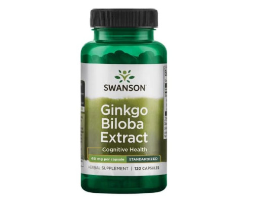 Ginkgo Biloba Extract - Standardized 60 mg - 120 Caps