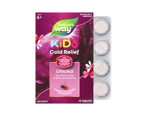 Umcka Coldcare Cherry Kids -10 chew tabs