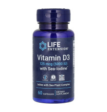 Vit D3 with Sea-Iodine™ 125 mcg (5000 IU) - 60 caps