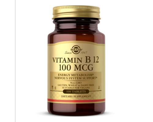 Vitamin B12 100 mcg - 100 tabs