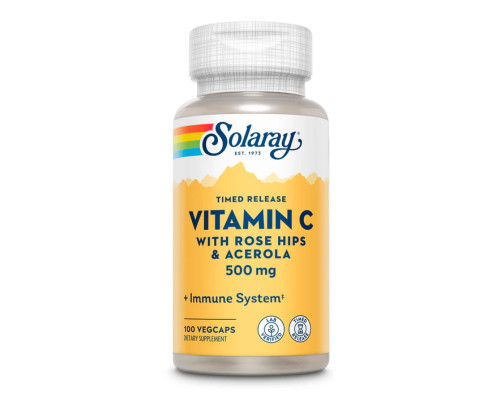 Vitamin C with Rose Hips & Acerola, Timed Release 500mg - 100 vcaps