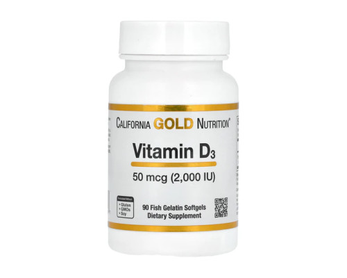 Vitamin D3 50mcg (2000IU) - 90 softgels