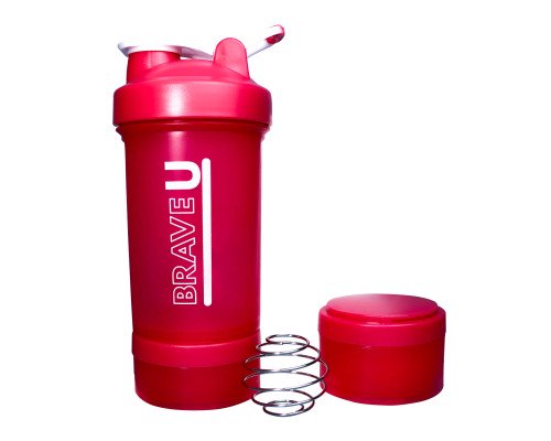 Shaker with containers 3 in 1 - 600ml Pink