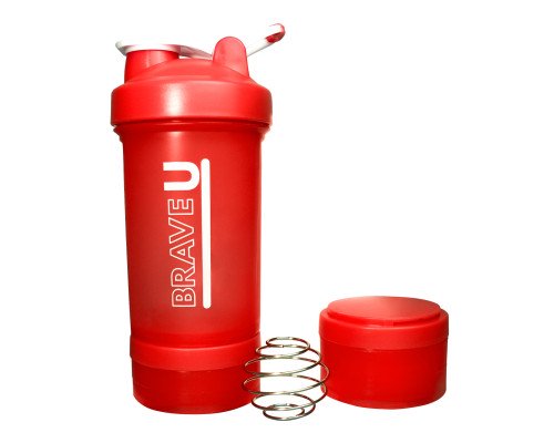 Shaker with containers 3 in 1 - 600ml Red
