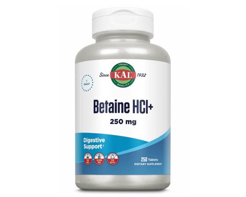 Бетаїн HCl Plus Betaine HCl Plus 250mg - 250 tabs