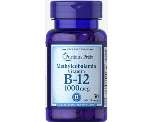 Methylcobalamin Vitamin B-12 1000 mcg - 30 Microlozenges