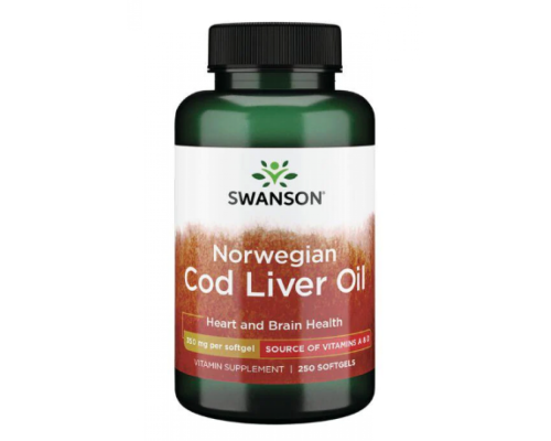 Norwegian Cod Liver Oil - 350mg - 250Sgels