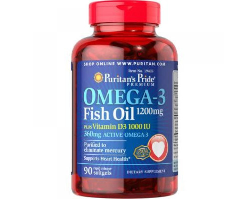 Omega-3 Fish Oil 1200 mg (360 mg Active Omega-3) - 200 Softgels