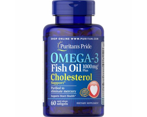 Omega-3 Fish Oil Plus Cholesterol Support - 60 Softgels