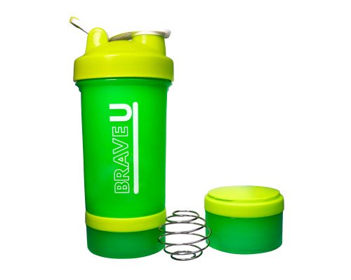 Shaker with containers 3 in 1 - 600ml Light green