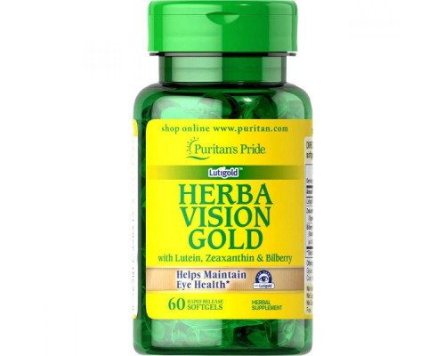 Herbavision Gold with Lutein Bilberry and Zeaxanthin - 60 Softgels