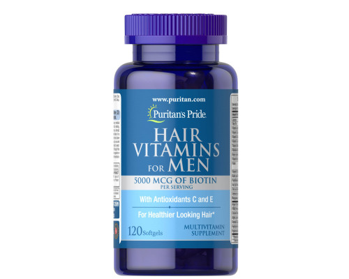 Men`s Hair Vitamins - 120 softgels