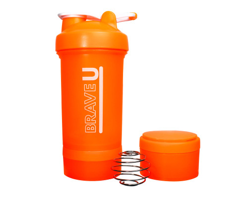Shaker with containers 3 in 1 - 600ml Orange