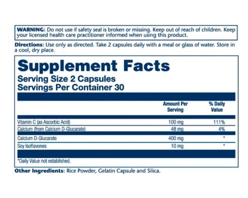 Кальция D-глюкарат  Calcium D-Glucarate 400mg - 60 caps
