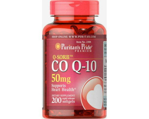 Q-SORB Co Q-10 50 mg - 200 Rapid Release Softgels