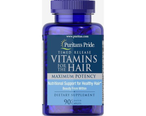 Vitamins for hair Time Release - 90 coated caplets