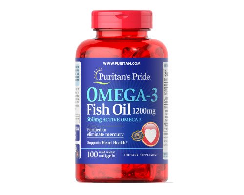 Omega-3 Fish Oil 1200 mg (360 mg Active Omega-3) - 100 Softgels