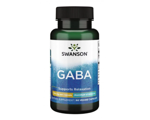 GABA Maximum Strength 750 mg - 60 Veg Caps