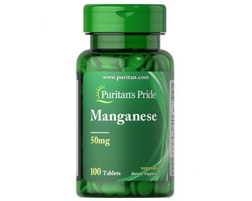 Manganese 50 mg - 100 tablets