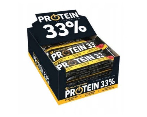 Protein 33% Bar - 25x50g Vanilla-Rapsberry