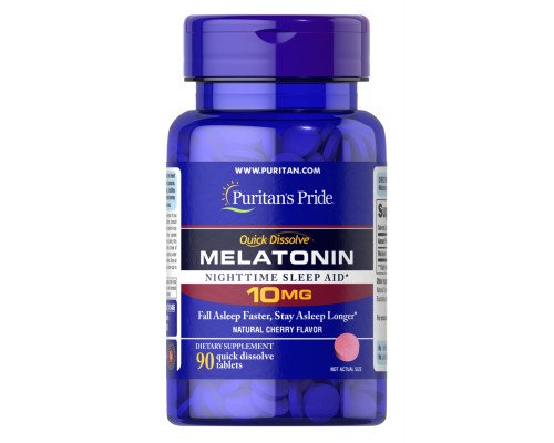 Quick Dissolve Melatonin 10mg Strawberry - 90 tabs