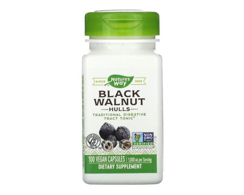 Black Walnut Hulls - 100 vcaps