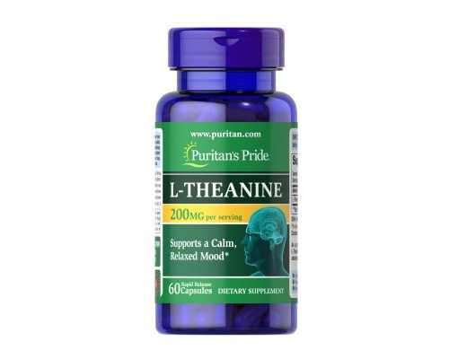 L-Теанін, L-Theanine 200 mg - 60 caps