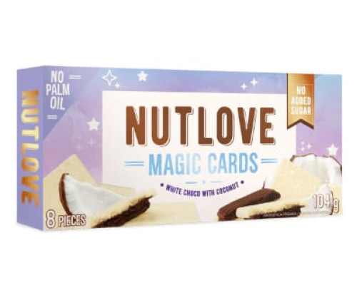 Nutlove Magic Cards 104g White Chocolate Coconut