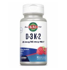 Вітамін D3 & K2 25mcg - 60 tabs Raspberry