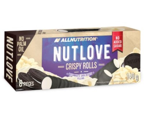 NutLove Crispy Rolls -140g With White Chocolata Filling