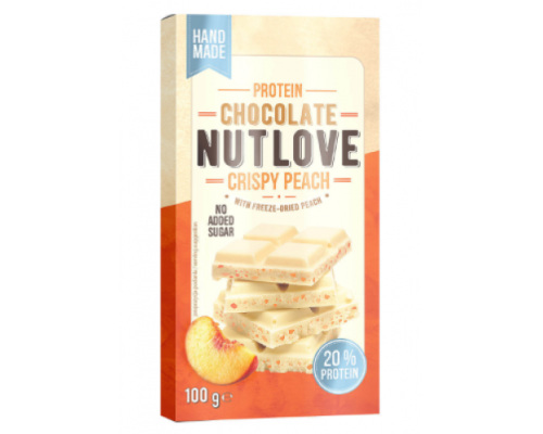 Nutlove Protein Chocolate - 100g Crispy Peach