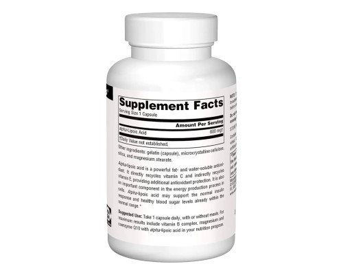 Альфа-липоевая кислота 600 мг (Alpha Lipoic Acid) – 30 капсул