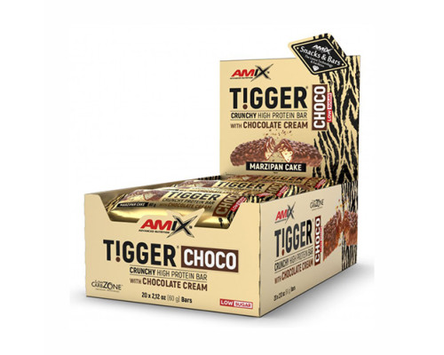 Tigger Zero Choco Protein Bar - 20x60g Marzipan Cake