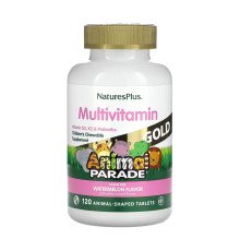 Жевательные мультивитамины с витамином D3, K2 и пробиотиками Animal Parade Gold - 120 tabs Watermelon