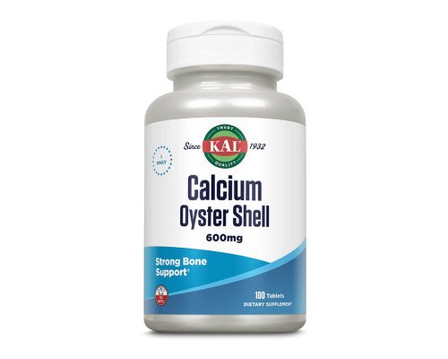 Кальцій з мушлі устриці Calcium Oyster Shell 600mg - 100 tabs