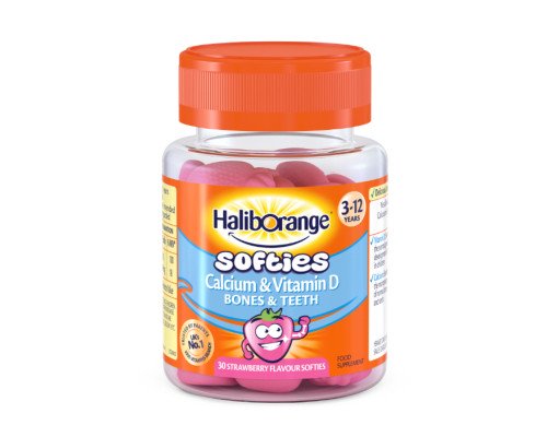 Softies Calcium & Vitamin D - 30 softgels Strawberry