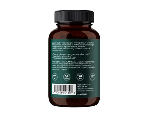 Чага, Chaga Mushroom 1000 mg - 60 vegcaps