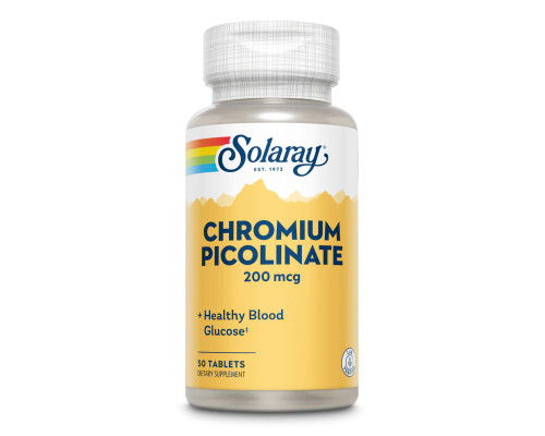 Хром (пиколинат хрома)  Chromium Picolinate 200mcg - 50 tabs