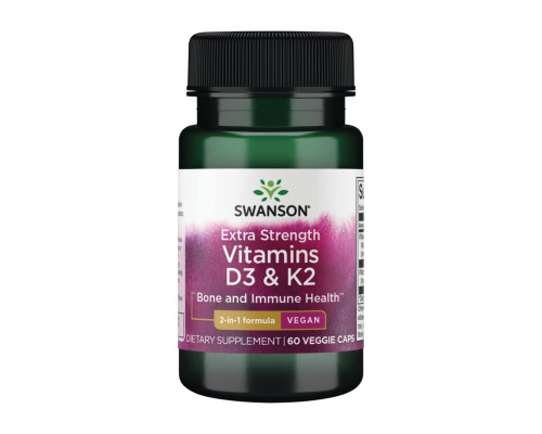 Extra Strength D3 & K2 5000 Iu & 100mcg - 60 vcaps