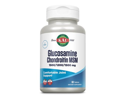 Глюкозамин, Хондроитин и МСМ Glucosamine Chondroitin MSM - 60 tabs