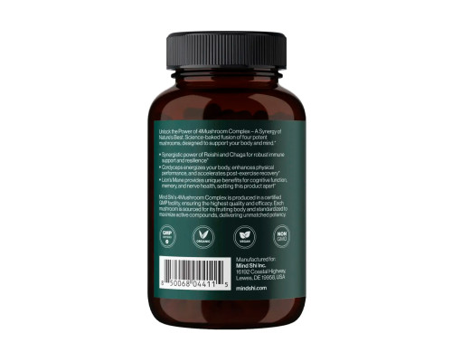 Комплекс 4 грибов, 4Mushroom Complex 1000 mg - 60 vegcaps